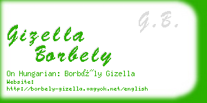 gizella borbely business card